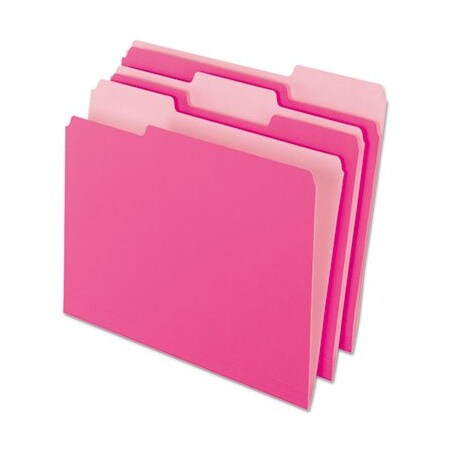 Tops Business Forms Pendaflex, INTERIOR FILE FOLDERS, 1/3-CUT TABS, LETTER SIZE, PINK, 100PK 421013PIN